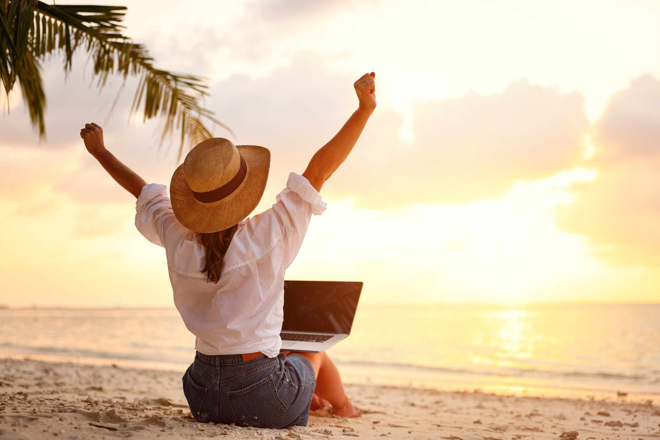 women enjoying life on the beach